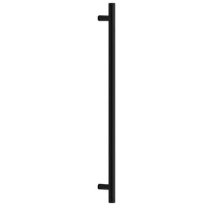 vidaXL Poignées de meuble 5 pcs Noir 480 mm Acier inoxydable