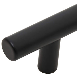 vidaXL Poignées de meuble 5 pcs Noir 480 mm Acier inoxydable