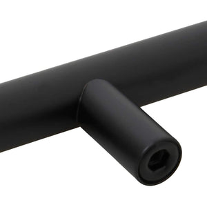 vidaXL Poignées de meuble 5 pcs Noir 480 mm Acier inoxydable