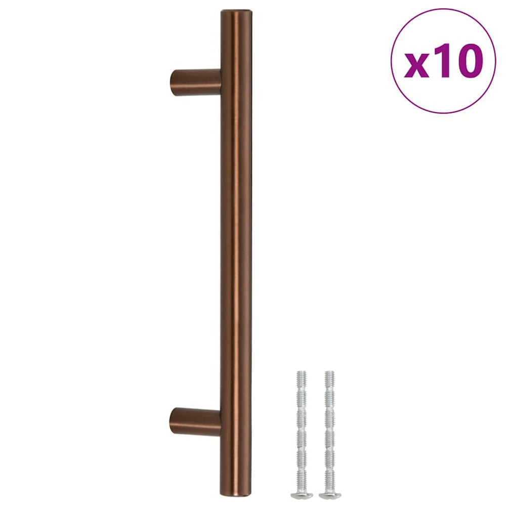 Möbelgriffe 10 Stk. Bronzen 128 mm Edelstahl