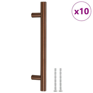 Möbelgriffe 10 Stk. Bronzen 128 mm Edelstahl