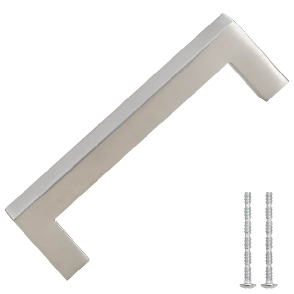 Möbelgriffe 10 Stk. Silbern 96 mm Edelstahl