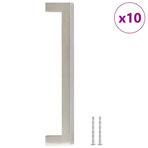 Möbelgriffe 10 Stk. Silbern 160 mm Edelstahl