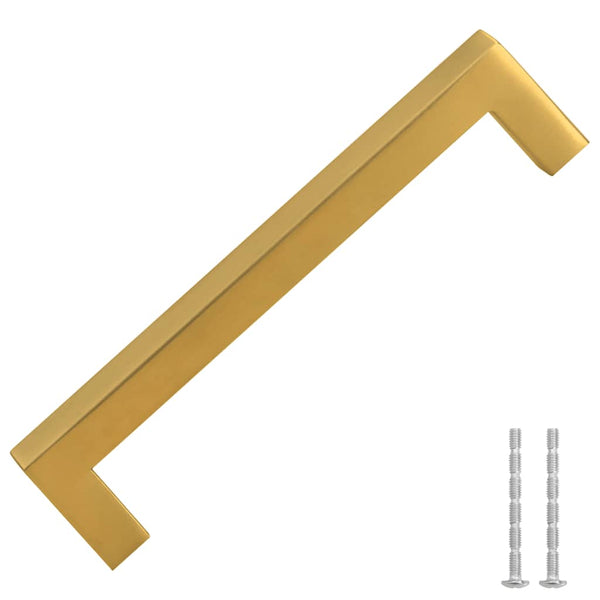 Möbelgriffe 10 Stk. Golden 128 mm Edelstahl