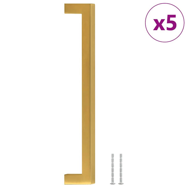 Möbelgriffe 5 Stk. Golden 192 mm Edelstahl