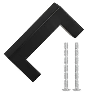 Möbelgriffe 10 Stk. Schwarz 64 mm Edelstahl