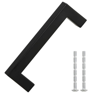 Möbelgriffe 10 Stk. Schwarz 96 mm Edelstahl