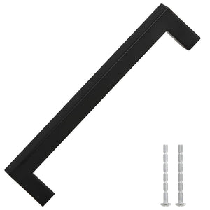 Möbelgriffe 10 Stk. Schwarz 160 mm Edelstahl