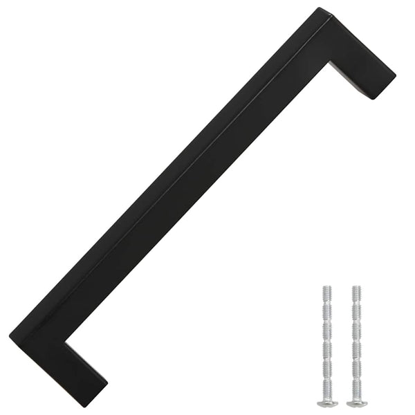Möbelgriffe 10 Stk. Schwarz 160 mm Edelstahl