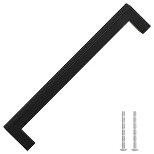 Möbelgriffe 5 Stk. Schwarz 192 mm Edelstahl