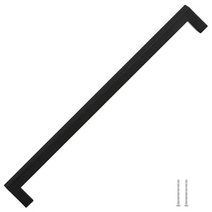 vidaXL Poignées de meuble 5 pcs Noir 320 mm Acier inoxydable