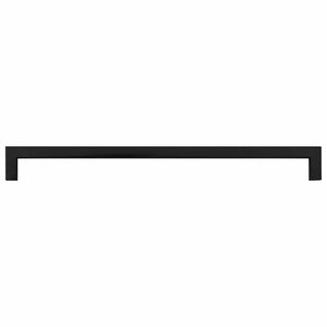 vidaXL Poignées de meuble 5 pcs Noir 320 mm Acier inoxydable