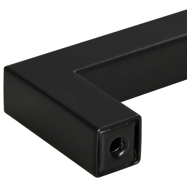 vidaXL Poignées de meuble 5 pcs Noir 320 mm Acier inoxydable