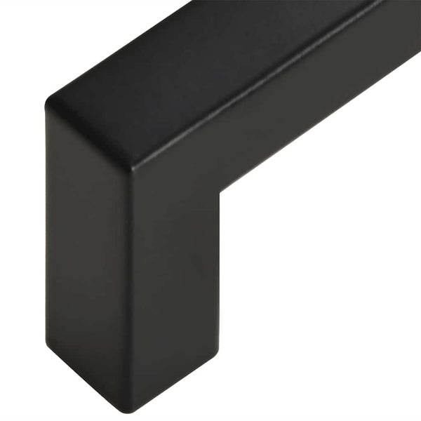 vidaXL Poignées de meuble 5 pcs Noir 320 mm Acier inoxydable