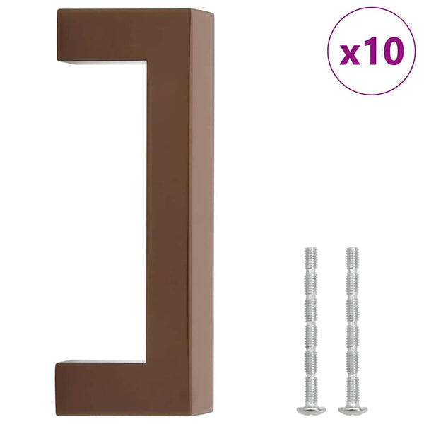 Möbelgriffe 10 Stk. Bronzen 96 mm Edelstahl