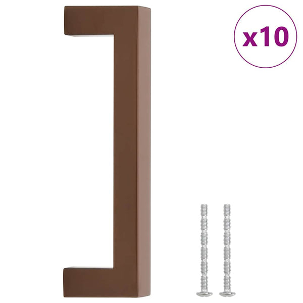 Möbelgriffe 10 Stk. Bronzen 128 mm Edelstahl