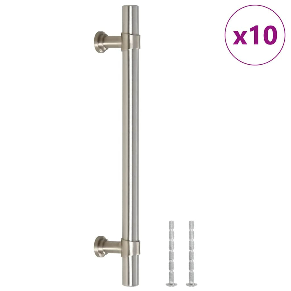 Möbelgriffe 10 Stk. Silbern 128 mm Edelstahl