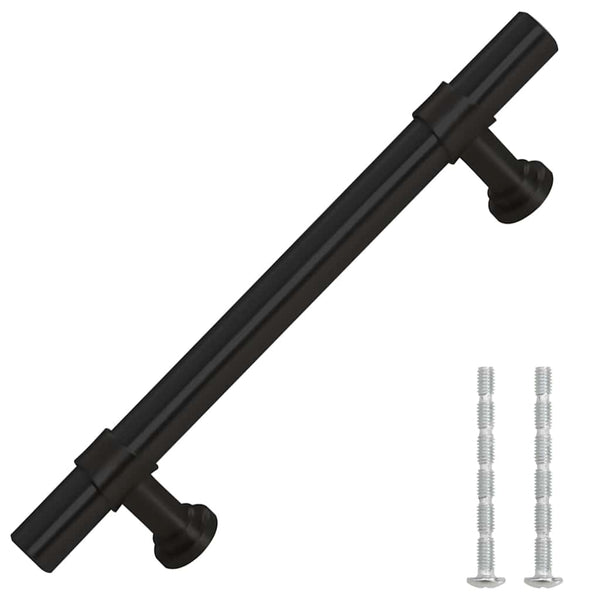 Möbelgriffe 10 Stk. Schwarz 96 mm Edelstahl