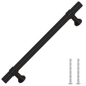 vidaXL Poignées de meubles 10 pcs Noir 128 mm Acier inoxydable