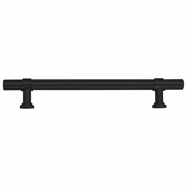 vidaXL Poignées de meubles 10 pcs Noir 128 mm Acier inoxydable