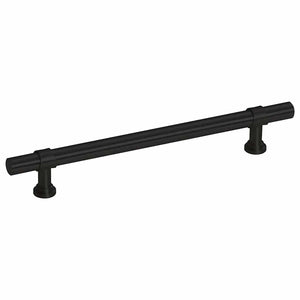 vidaXL Poignées de meubles 10 pcs Noir 128 mm Acier inoxydable