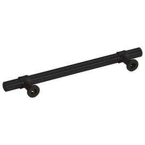 vidaXL Poignées de meubles 10 pcs Noir 128 mm Acier inoxydable