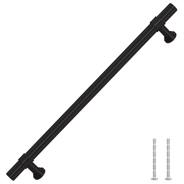 Möbelgriffe 5 Stk. Schwarz 192 mm Edelstahl