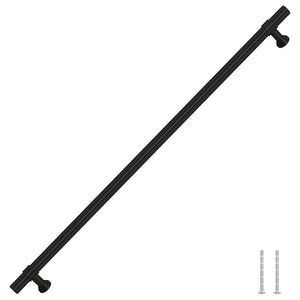 vidaXL Poignées de meuble 5 pcs Noir 320 mm Acier inoxydable
