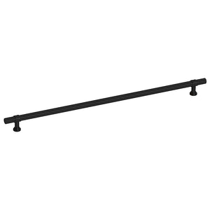 vidaXL Poignées de meuble 5 pcs Noir 320 mm Acier inoxydable