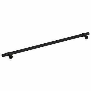 vidaXL Poignées de meuble 5 pcs Noir 320 mm Acier inoxydable