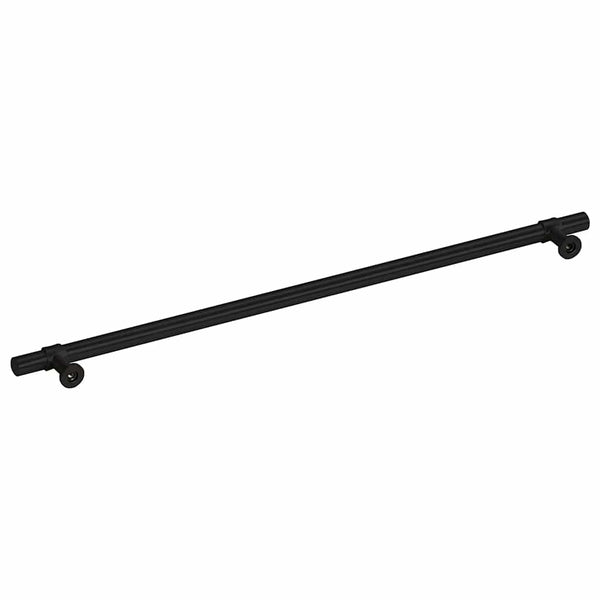 vidaXL Poignées de meuble 5 pcs Noir 320 mm Acier inoxydable