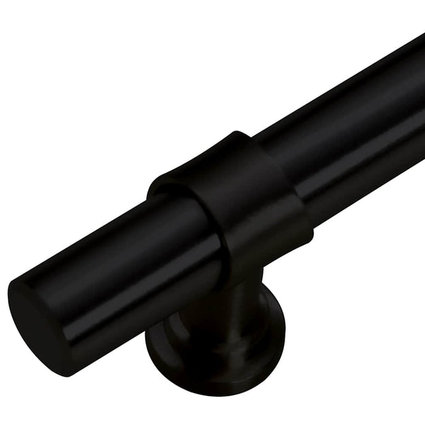 vidaXL Poignées de meuble 5 pcs Noir 320 mm Acier inoxydable