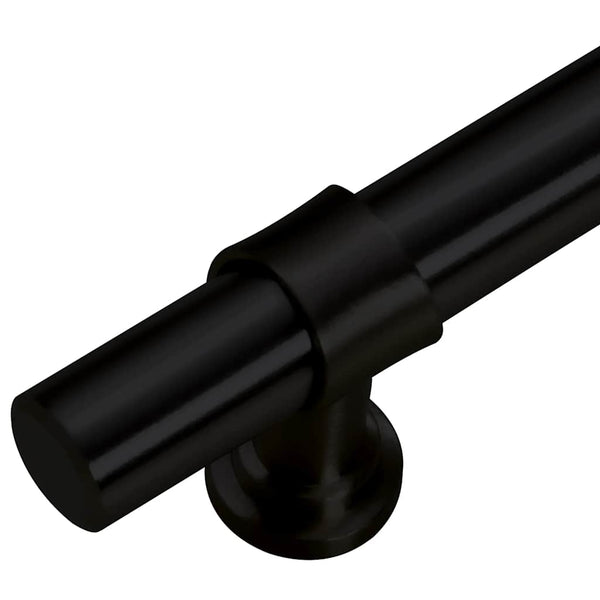 Möbelgriffe 5 Stk. Schwarz 480 mm Edelstahl