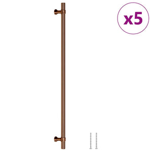 vidaXL Poignées de meuble 5 pcs Bronze 320 mm Acier inoxydable