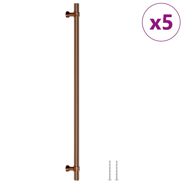 vidaXL Poignées de meuble 5 pcs Bronze 320 mm Acier inoxydable