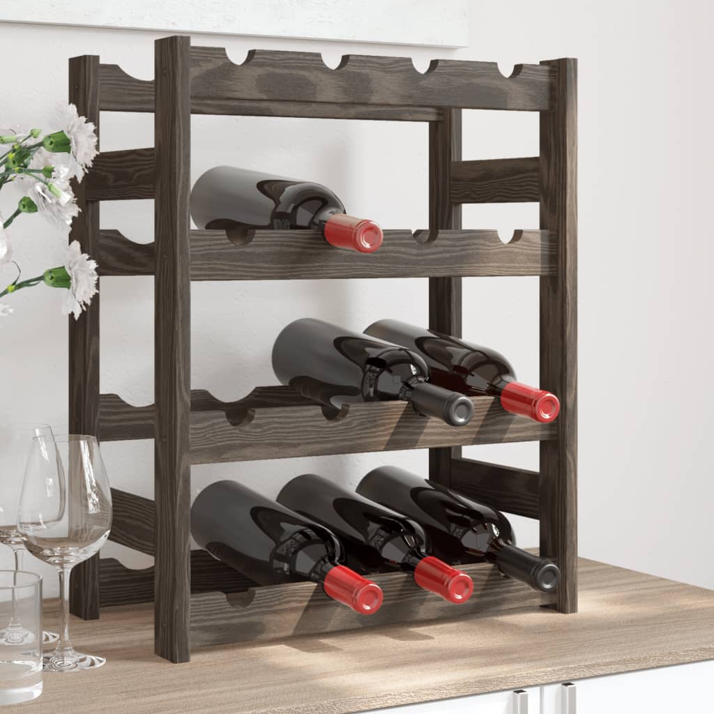 Weinregal für 16 Flaschen aus Kiefernholz