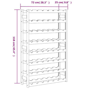 Weinregal für 56 Flaschen, Kiefer Schwarz