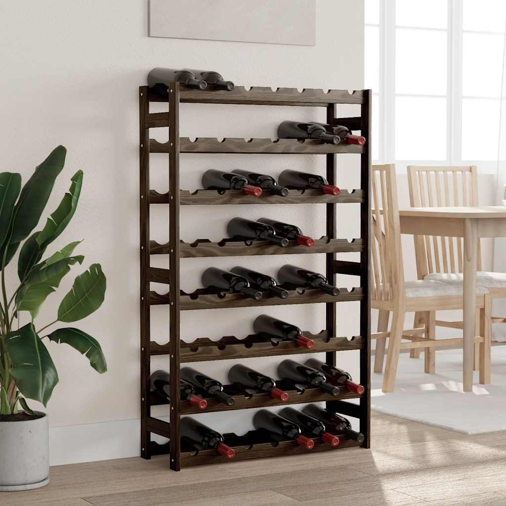 Weinregal für 56 Flaschen, Kiefer Schwarz