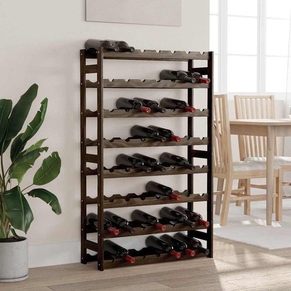 Weinregal für 56 Flaschen, Kiefer Schwarz