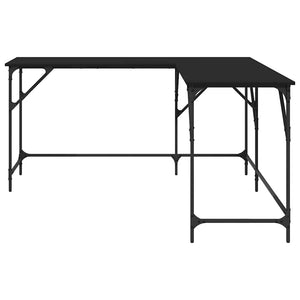 Schwarzer L-Form Schreibtisch 149x149 cm