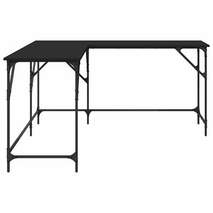 Schwarzer L-Form Schreibtisch 149x149 cm