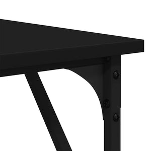 Schwarzer L-Form Schreibtisch 149x149 cm