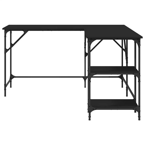 Schwarzer Schreibtisch 139x139 cm Eckschreibtisch