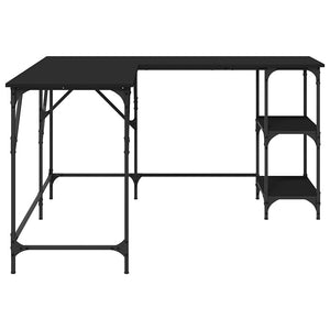 Schwarzer Schreibtisch 139x139 cm Eckschreibtisch