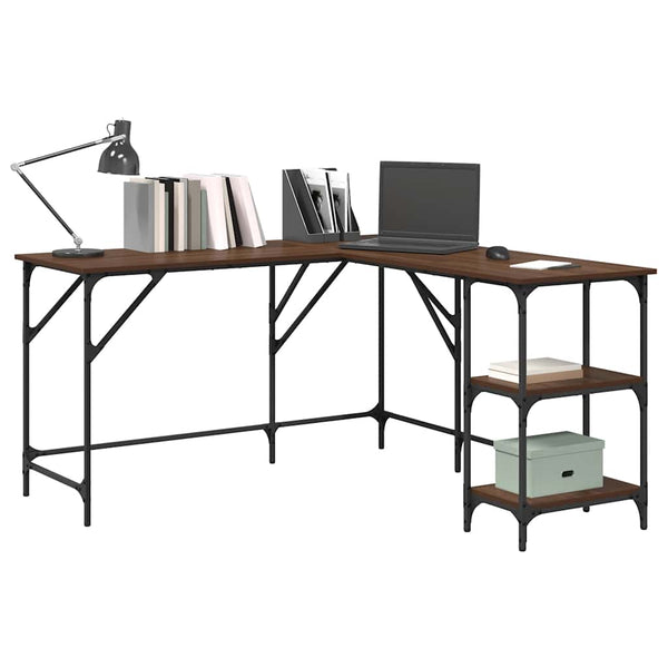 Schreibtisch Braun Eichenoptik 139x139 cm