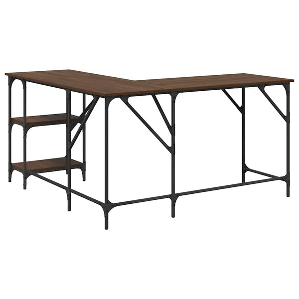 Schreibtisch Braun Eichenoptik 139x139 cm