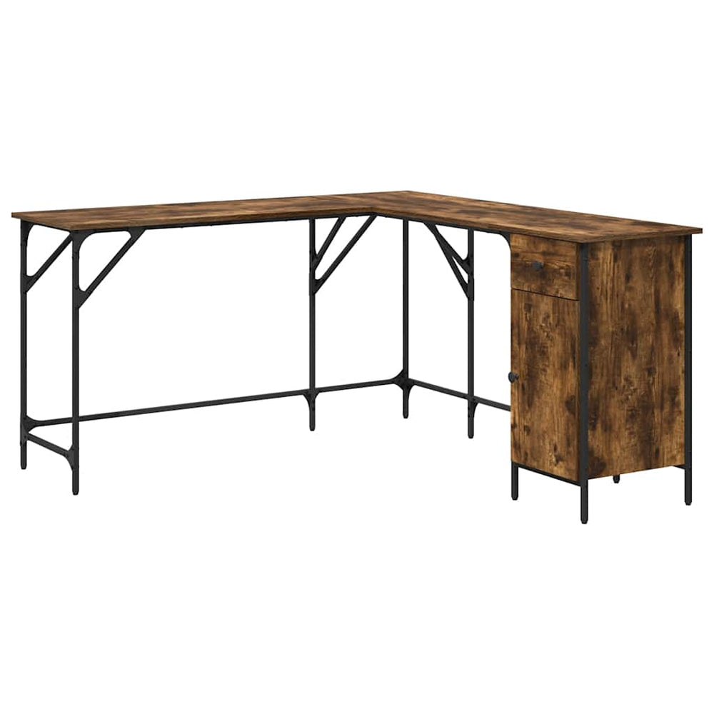 Schreibtisch Räuchereiche L-Form 141x141 cm