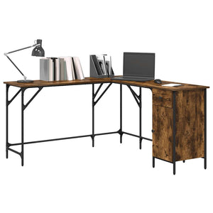 Schreibtisch Räuchereiche L-Form 141x141 cm