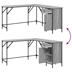 Schreibtisch Grau Sonoma 141x141 cm