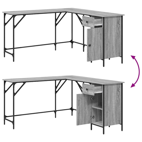 Schreibtisch Grau Sonoma 141x141 cm